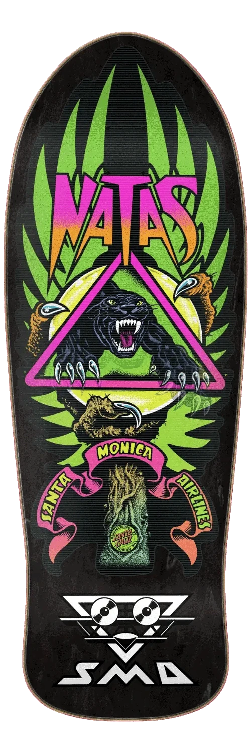 Santa Monica Airlines - Natas Kaupas Panther Lenticular 10.538 Reissue Skateboard Deck.