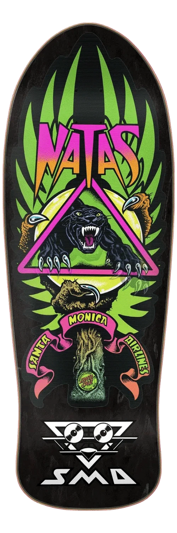 Santa Monica Airlines - Natas Kaupas Panther Lenticular 10.538 Reissue Skateboard Deck.