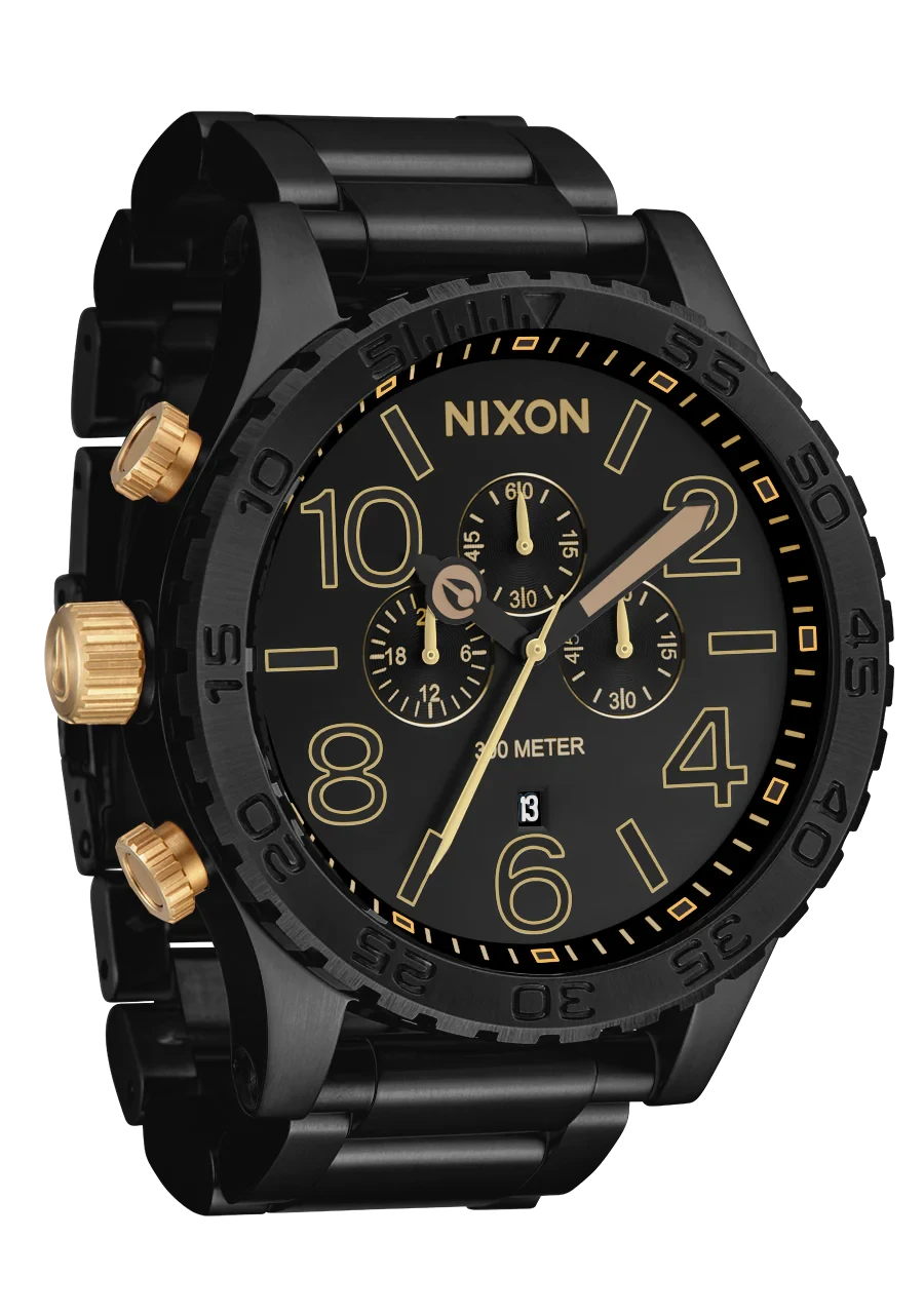 Nixon - 51-30 Chrono Watch Matte Black/Gold.