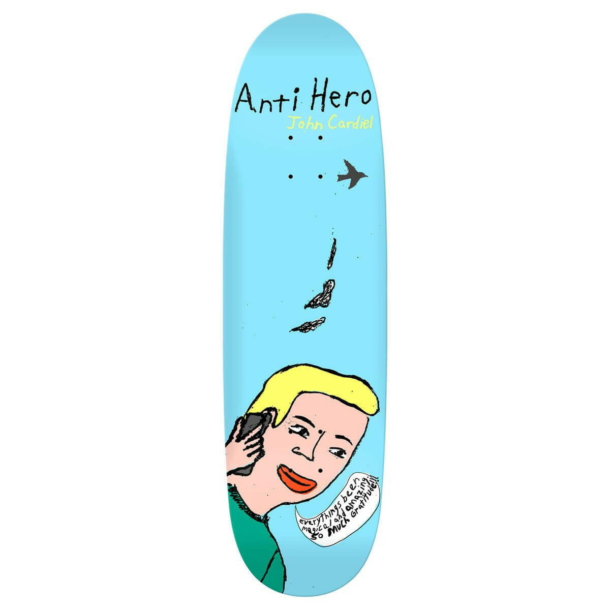 Anti Hero - John Cardiel Pigeon Vision 9.18 Skateboard Deck.