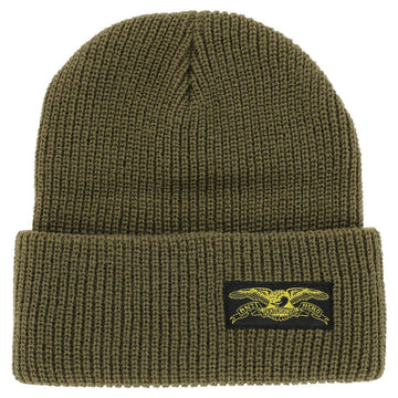 Anti Hero - Stock Eagle Label Cuff Beanie Olive.