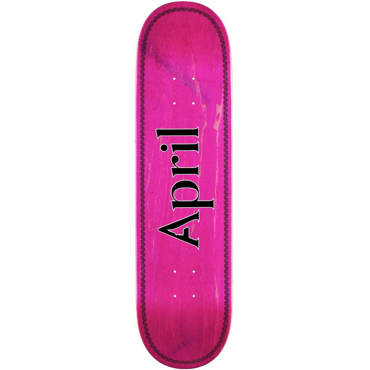 April - Black Pink OG Logo Helix 8.25 Skateboard Deck.