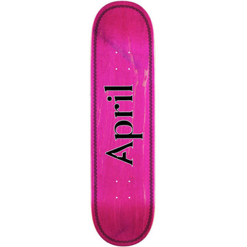 April - Black Pink OG Logo Helix 8.25 Skateboard Deck.