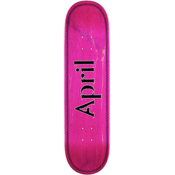 April - Black Pink OG Logo Helix 8.38 Skateboard Deck.