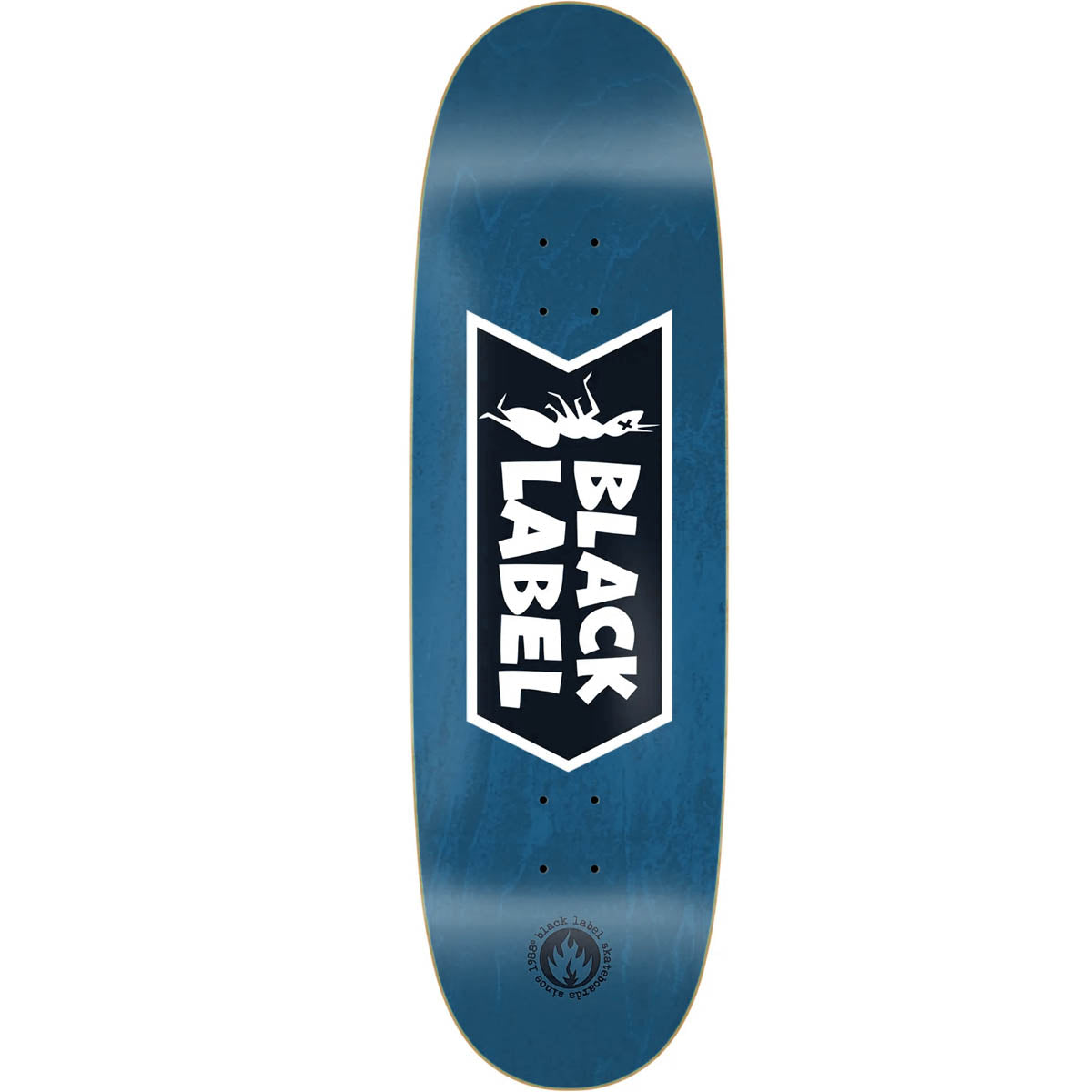 Black Label Ant Logo Blue 9.5 Skateboard Deck Top