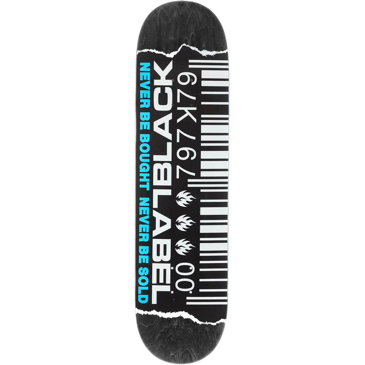 Black Label - Barcode Ripped 8.25 Skateboard Deck.