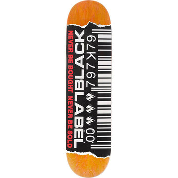 Black Label - Barcode Ripped 8.5 Skateboard Deck.