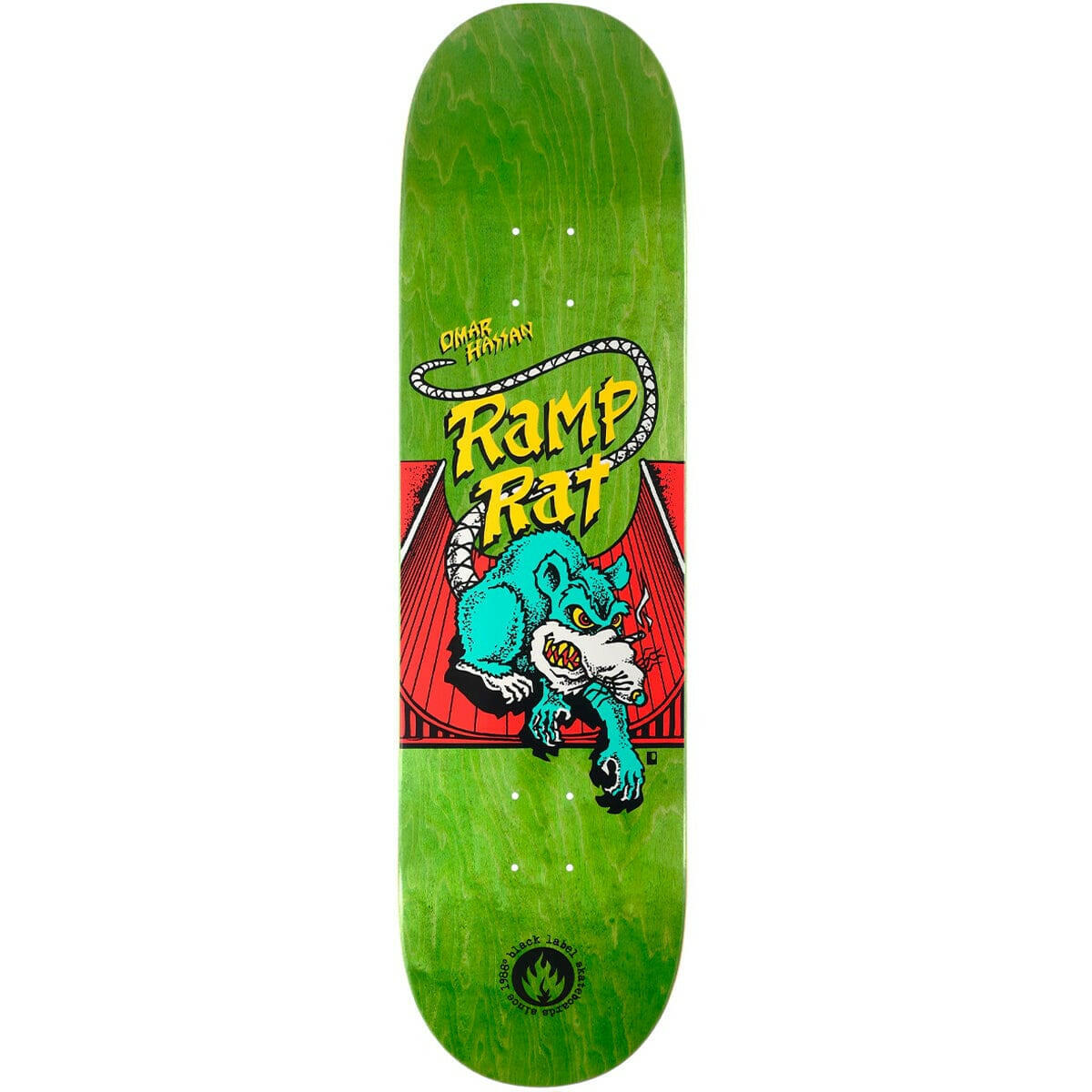 Black Label - Omar Hassan Ramp Rat 8.625 Skateboard Deck.