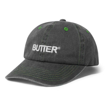Butter Goods - Rounded Logo 6 Panel Cap Black.