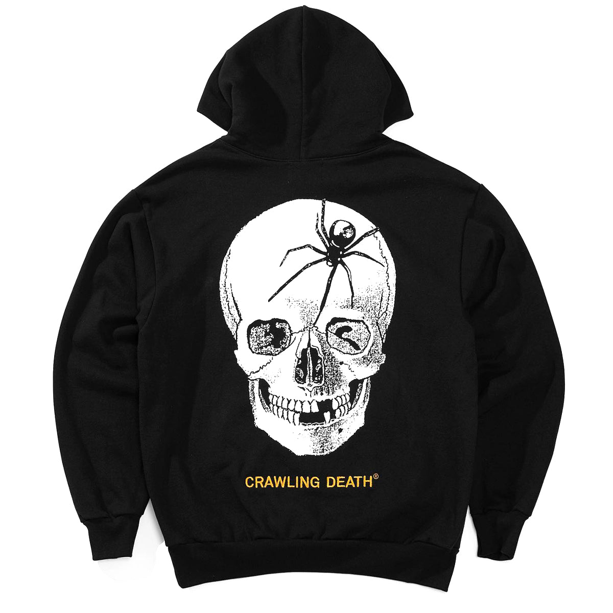 Crawling Death - Skull Spider Super Heavyweight Hoodie Black.