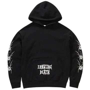 Crawling Death - Spike Spider Hoodie Black.