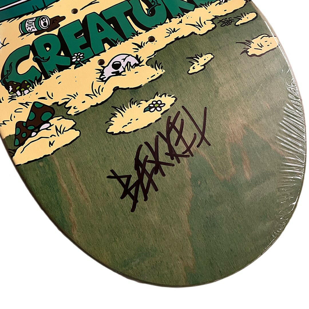 Creature - SIGNED Kevin Baekkel Big Game 8.53 Skateboard Deck.