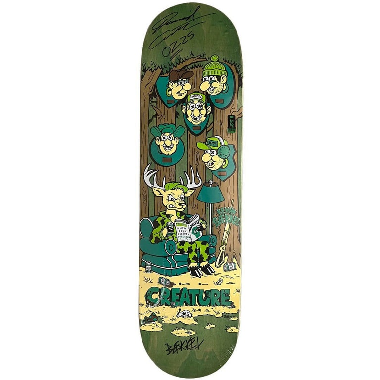 Creature - SIGNED Kevin Baekkel Big Game 8.53 Skateboard Deck.