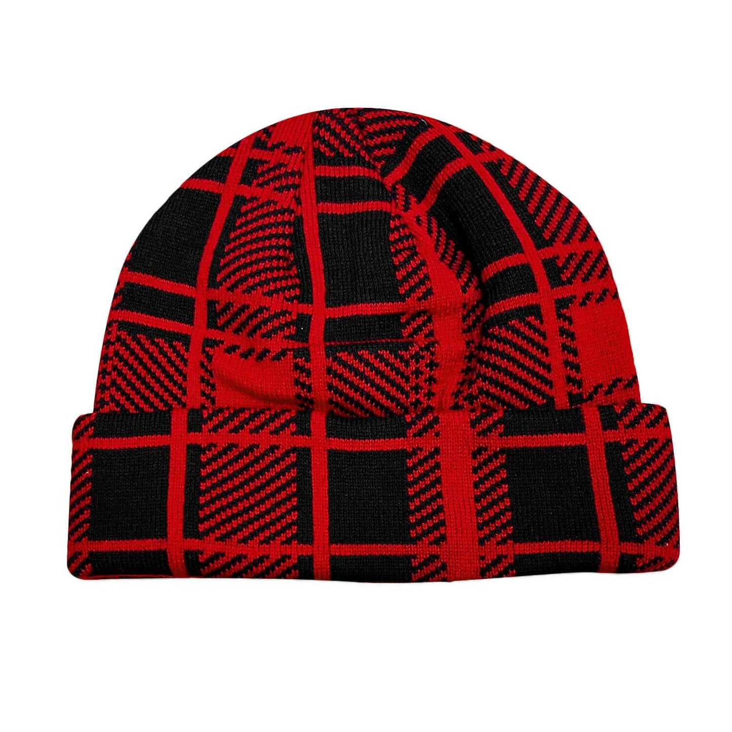 Dickies - Classic Label Plaid Beanie Red.