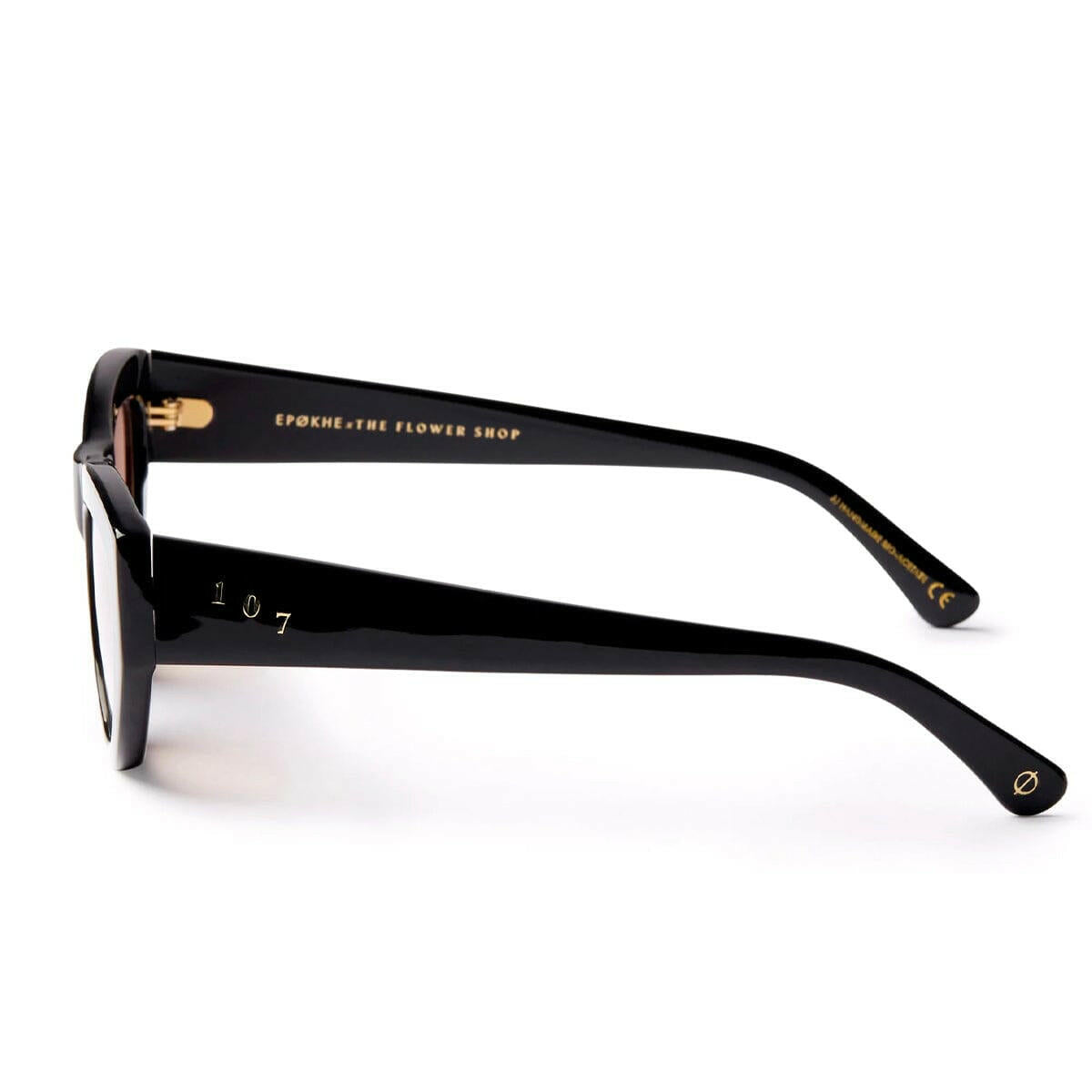 Epokhe - Candy X Flowershop Sunglasses Black Polished/Brown Gradient.