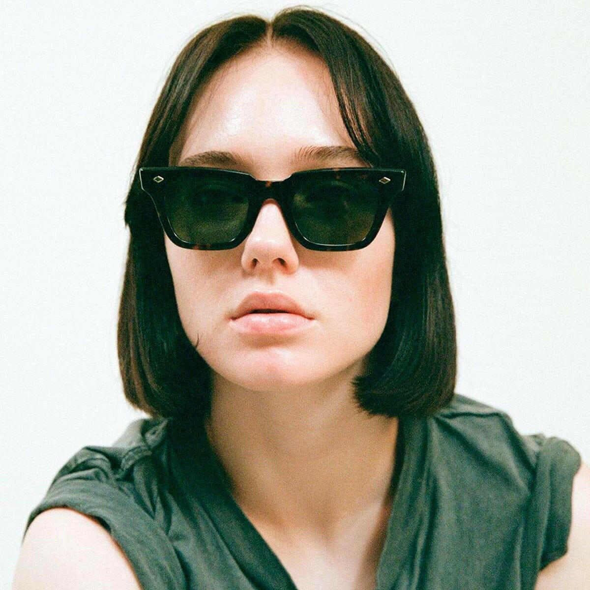 Epokhe - Stereo Sunglasses Tortoise Polished/Green Polarized.