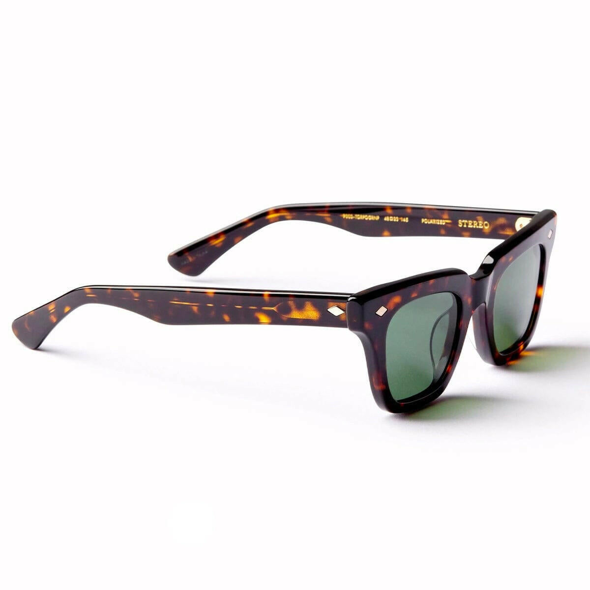 Epokhe - Stereo Sunglasses Tortoise Polished/Green Polarized.