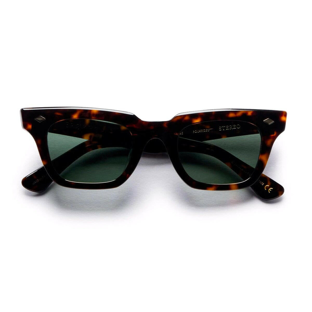 Epokhe - Stereo Sunglasses Tortoise Polished/Green Polarized.