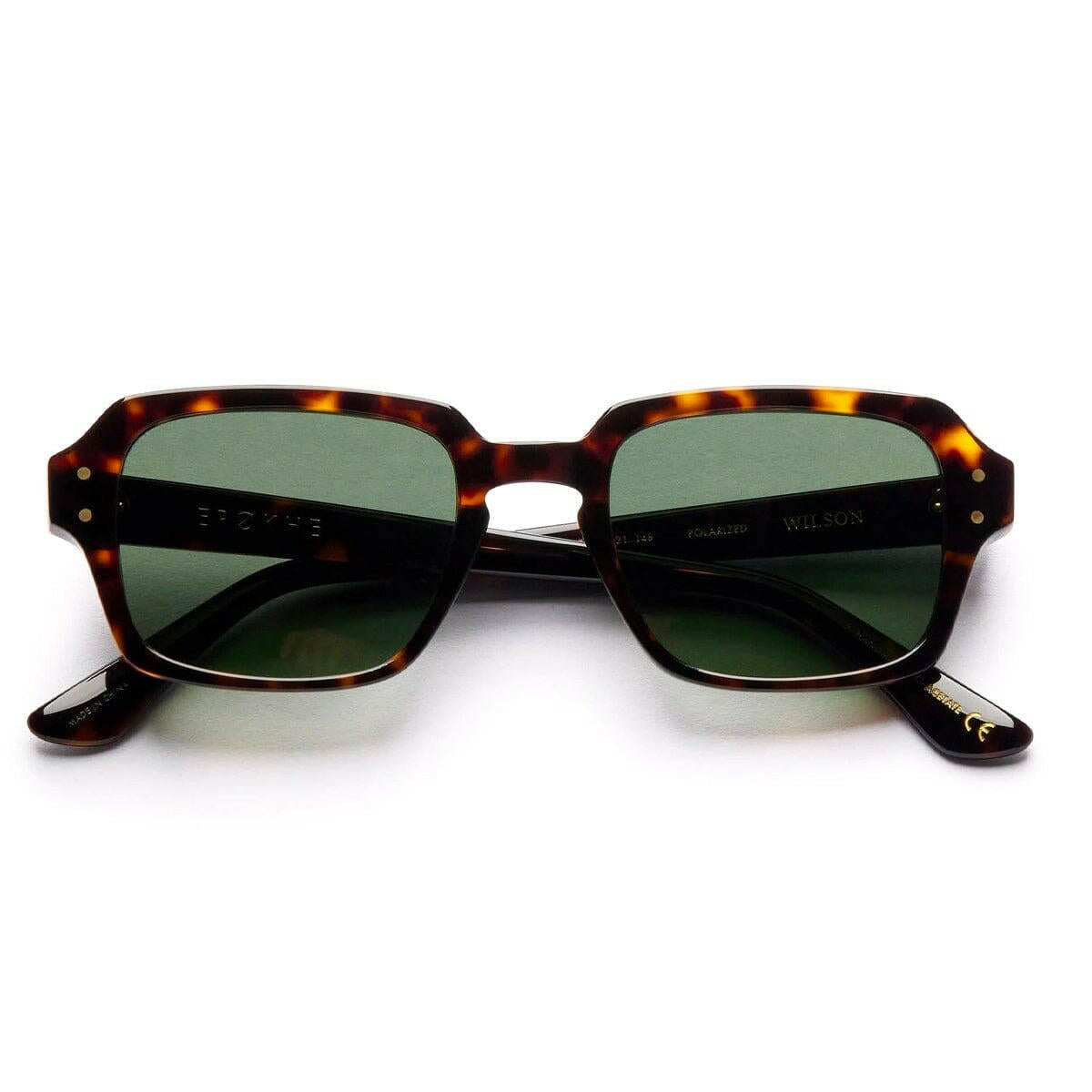 Epokhe - Wilson Sunglasses Tortoise Polished/Green Polarized.