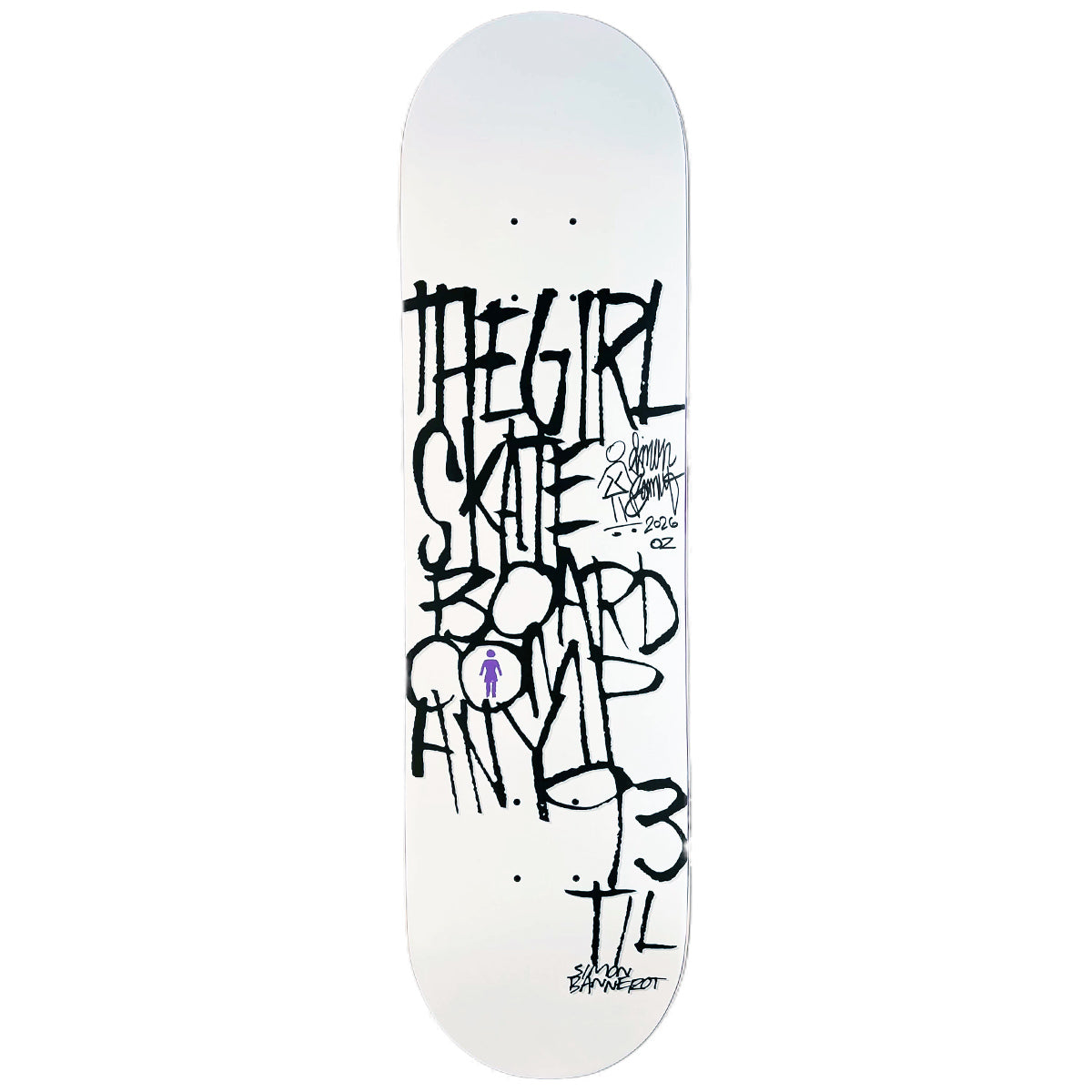Girl SIGNED Simon Bannerot Splinter 8.125 Skateboard Deck