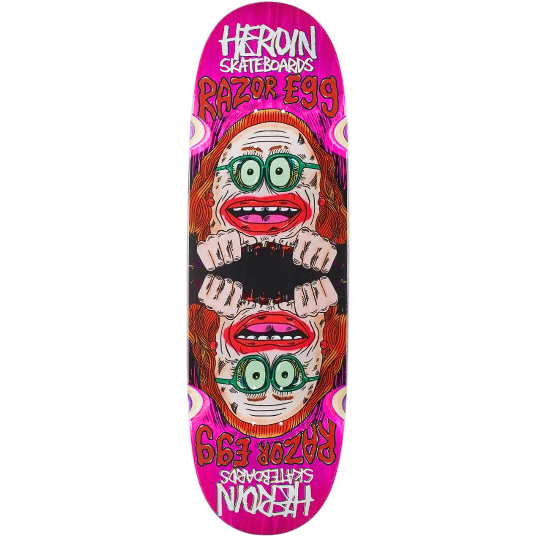 Heroin - Auntie Razoregg Pink 9.75 Skateboard Deck