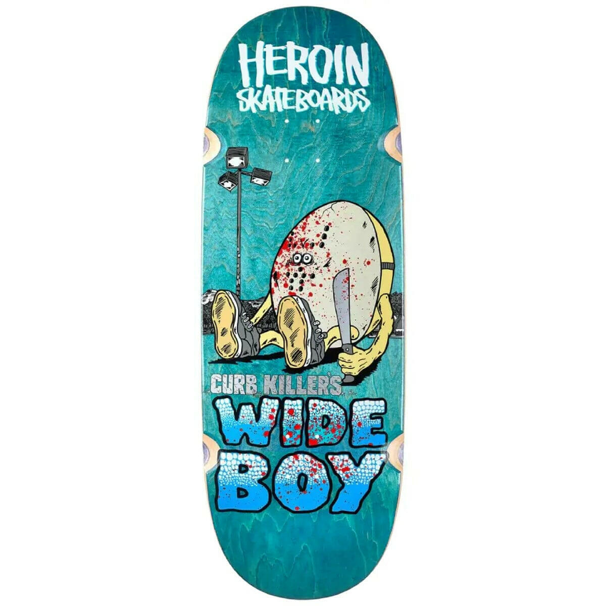 Heroin - Curb Killer Wide Boy 10.75 Skateboard Deck.