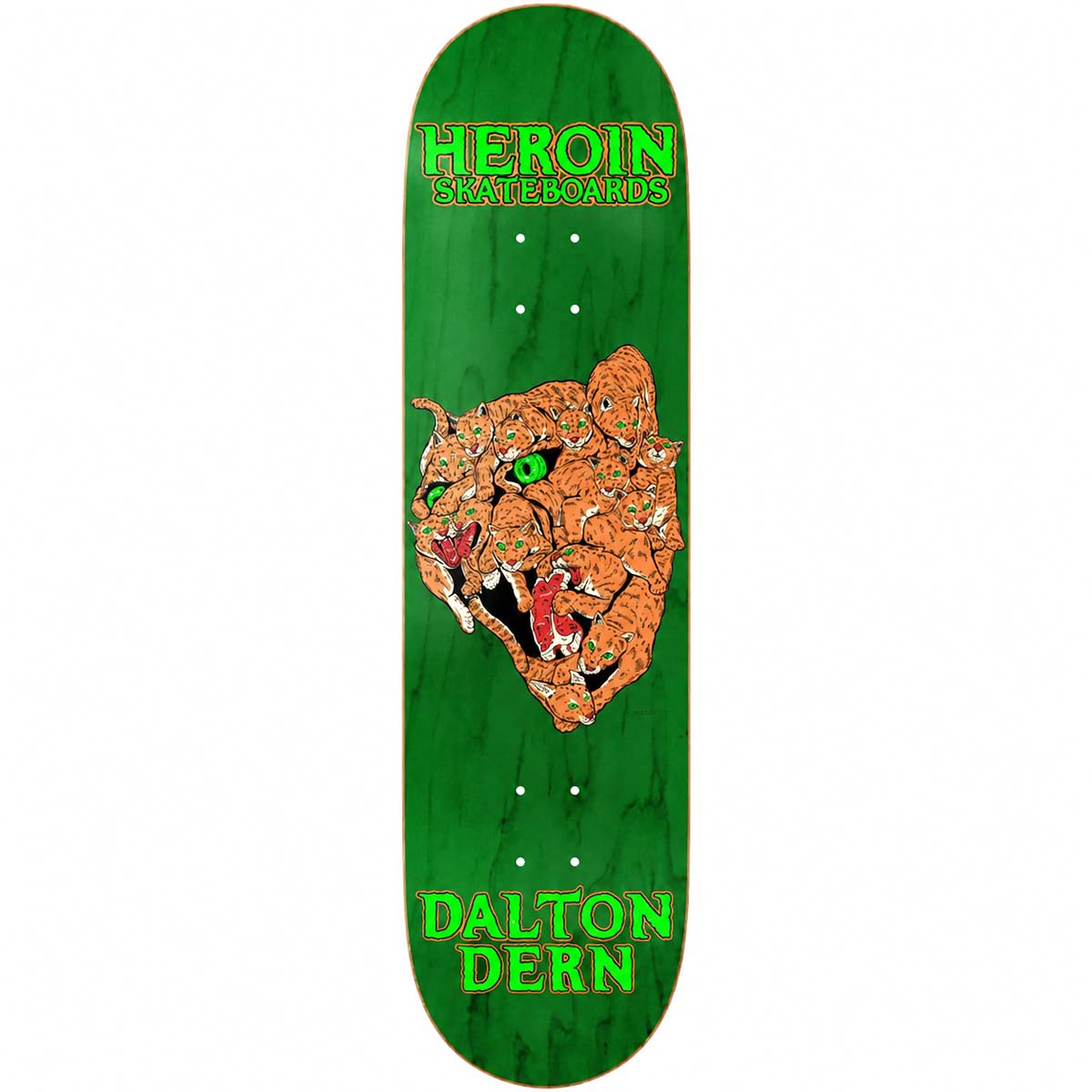 Heroin - Dalton Dern Panther Green 8.5 Skateboard Deck