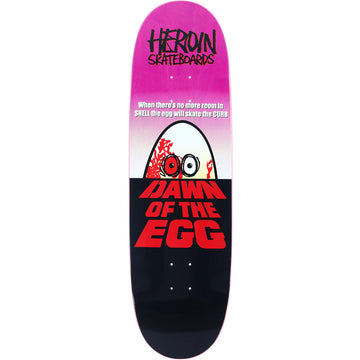 Heroin Dawn of the Egg Pink 9.4 Skateboard Deck
