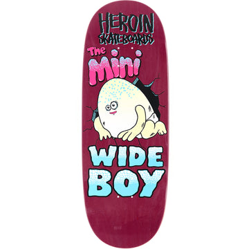 Heroin Mini Wide Boy Burgundy 10.5 Skateboard Deck