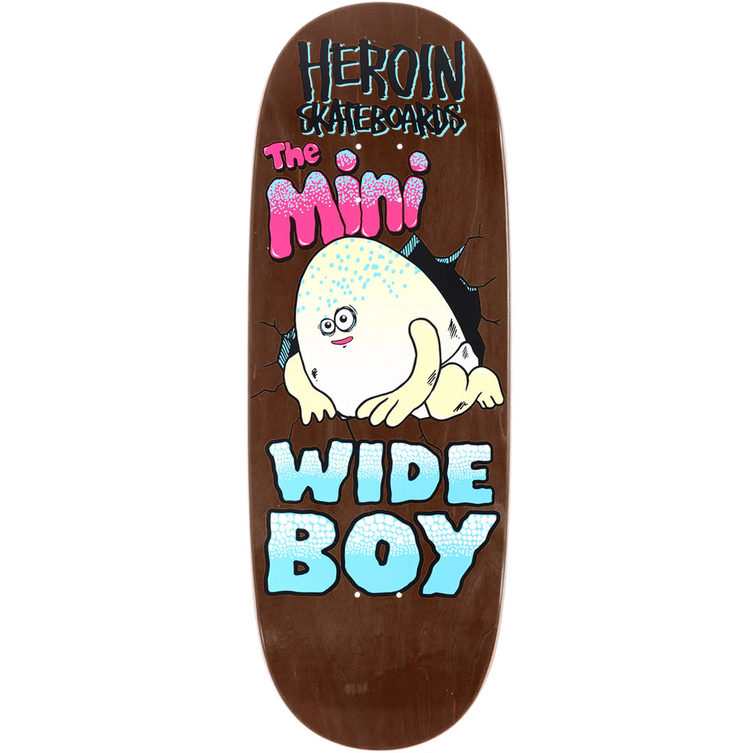 Heroin Mini Wide Boy Brown 10.5 Skateboard Deck