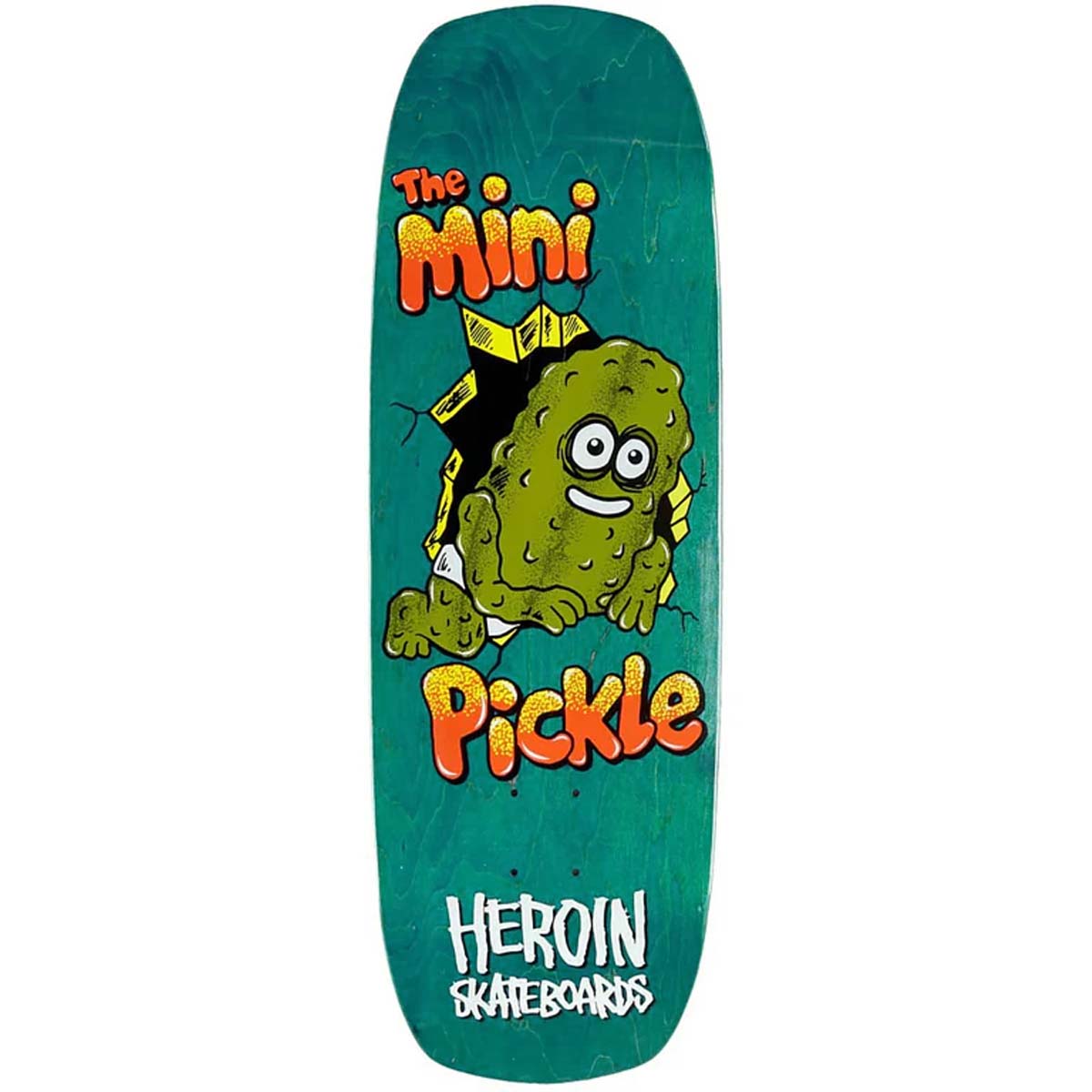 Heroin - Mini Pickle Teal 9.5 Skateboard Deck
