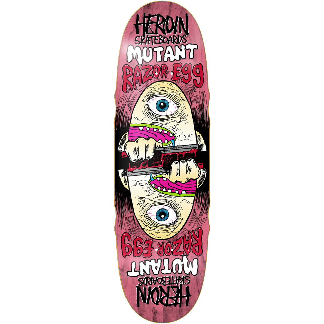 Heroin - Mutant Razoregg Pink 9.5 Skateboard Deck