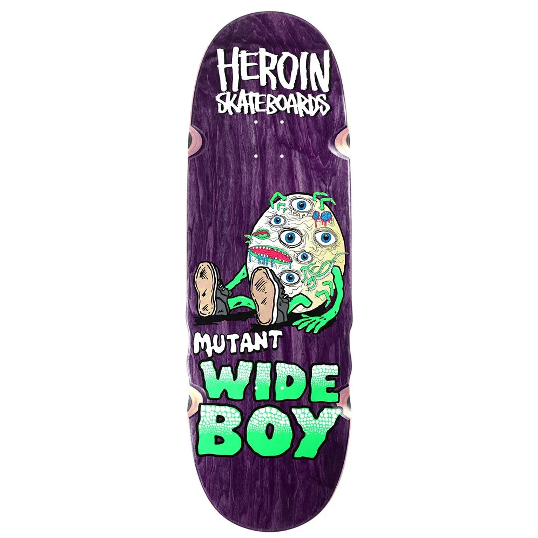 Heroin Mutant Wide Boy Purple 10.4 Skateboard Deck
