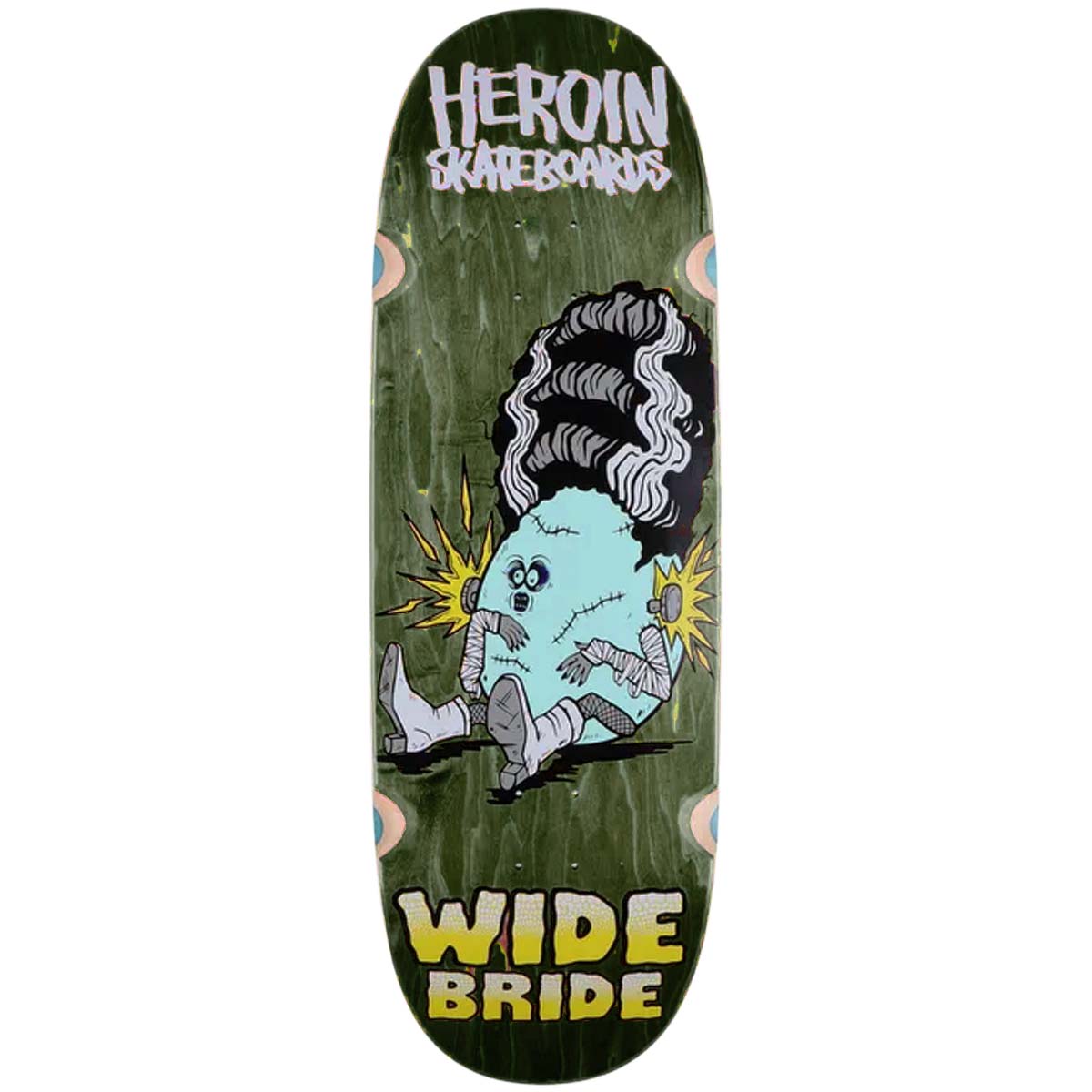 Heroin - Wide Bride Olive 11.0 Skateboard Deck