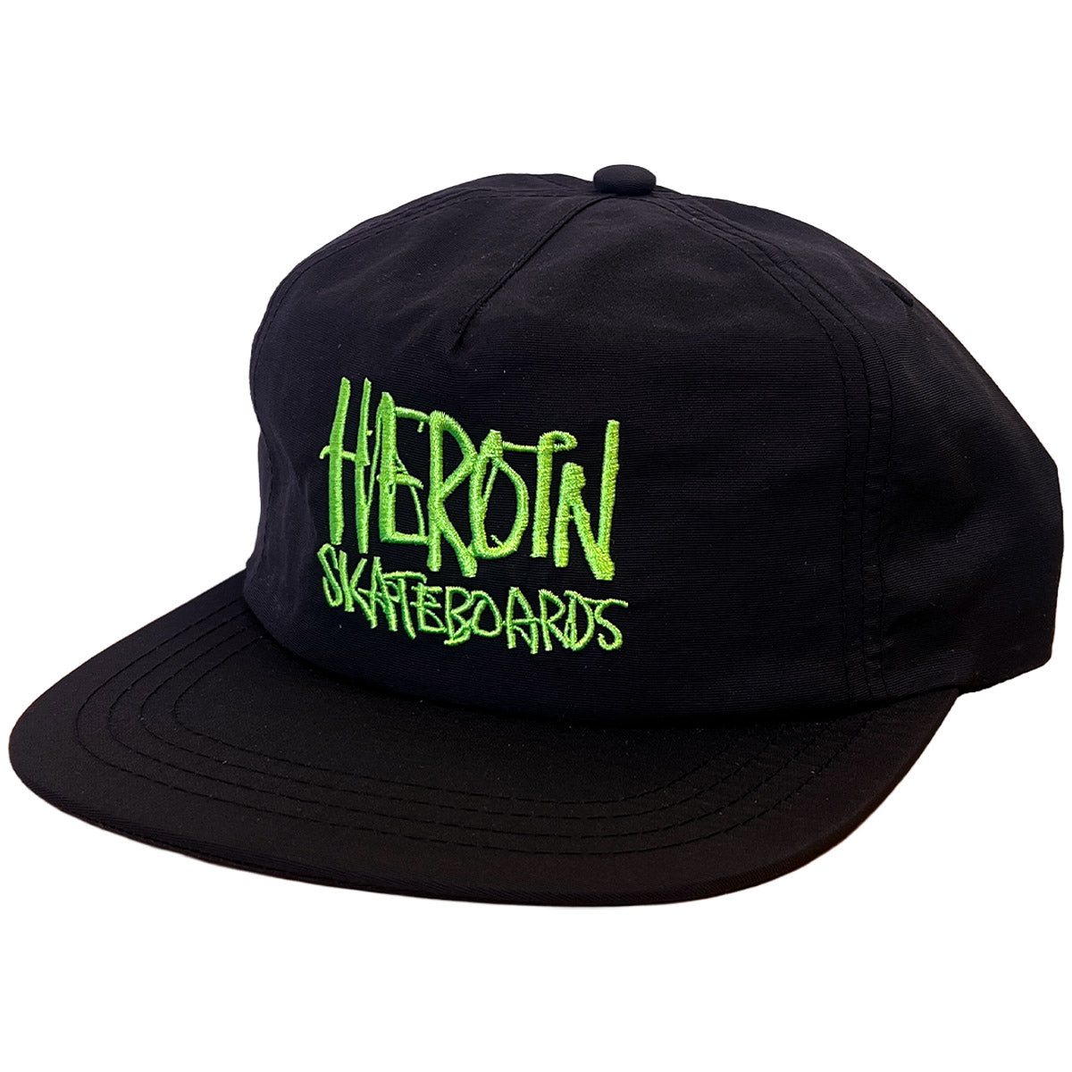 Heroin - Script Nylon Snapback Black/Green.