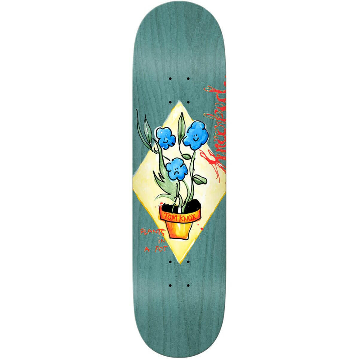 Krooked - Tom Knox Blue Flowers 8.5 Skateboard Deck.