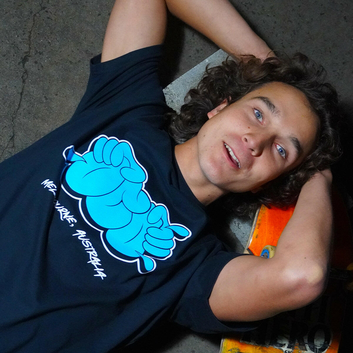 OCD - Throwie Hands Tee Navy.