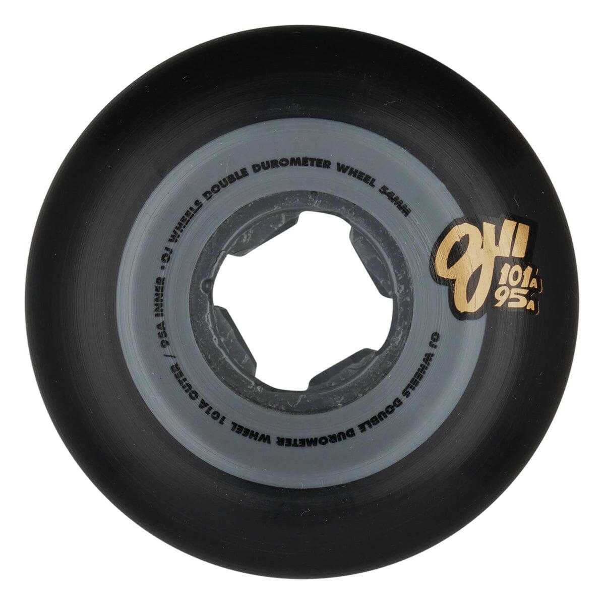OJ - Double Duro Black/Grey 54MM 101A/95A Skateboard Wheels.