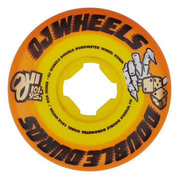 OJ - Double Duro Orange/Yellow 53MM 101A/95A Skateboard Wheels.