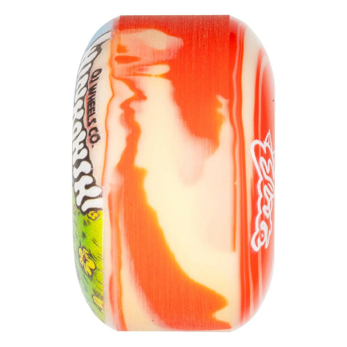 OJ - Winkowski Mushroom Elite White Red Swirl EZ Edge 53MM 101A Skateboard Wheels.