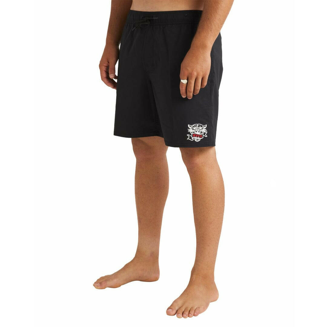 RVCA - Take A Bite Elastic Shorts Black.