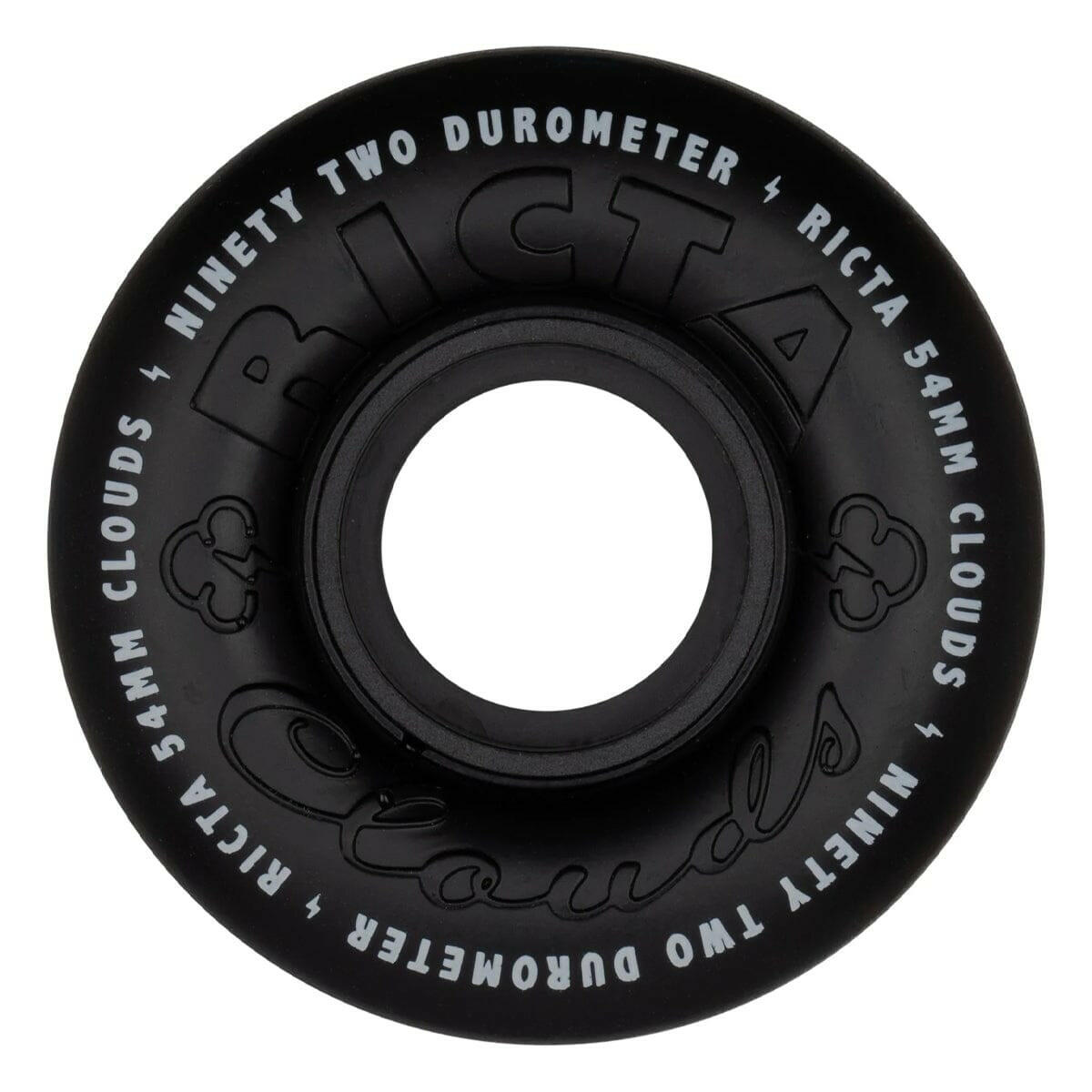 Ricta - Clouds Black/Black 54MM 92A Skateboard Wheels.