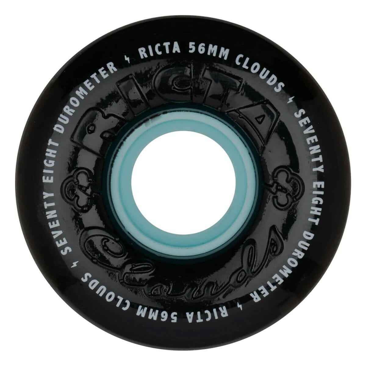 Ricta - Clouds Black/Blue 56MM 78A Skateboard Wheels.