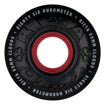 Ricta - Clouds Black/Red 55MM 86A Skateboard Wheels.