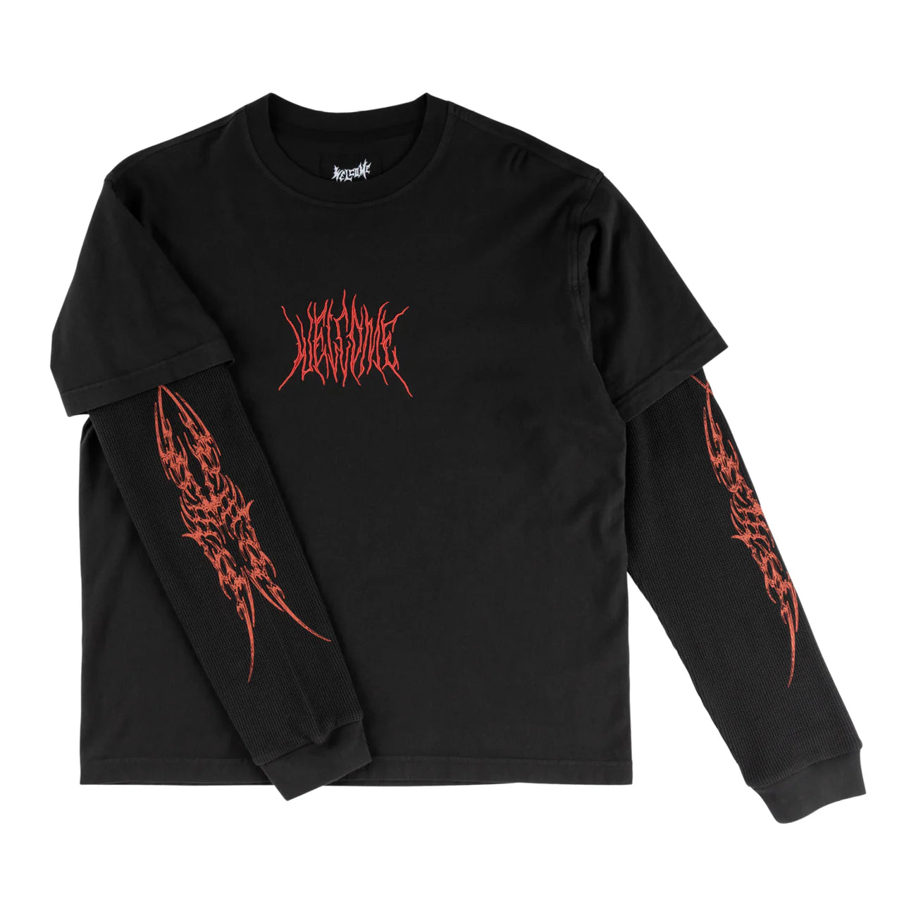 Welcome - Caste Layered L/S Knit Black/Red.