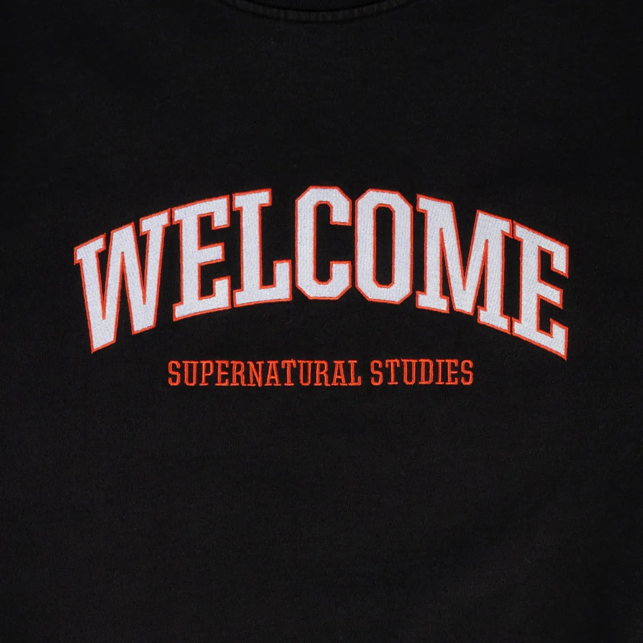 Welcome - Student Embroidered Pigment-Dyed Crew Black.
