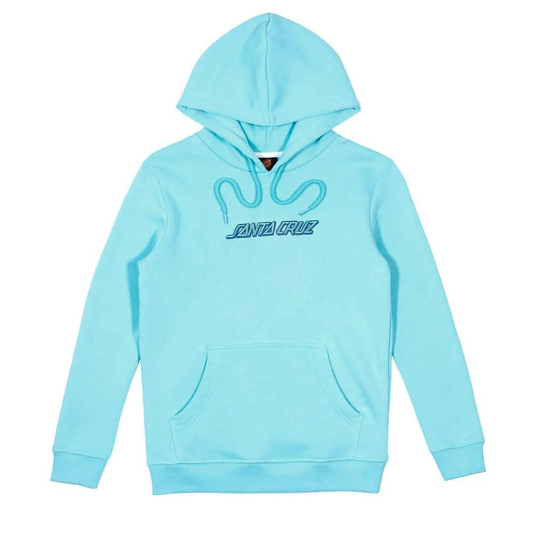 Santa Cruz - OS Inferno Strip Hand Youth Hoodie Turquoise.