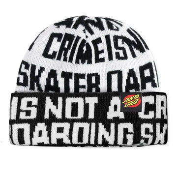 Santa Cruz - Not A Crime Youth Beanie Black/White.
