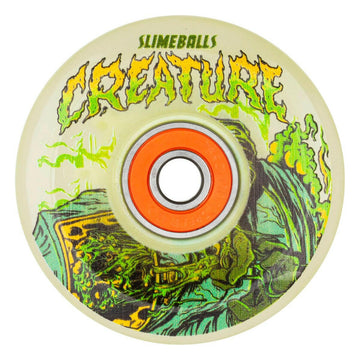 Slime Balls - Creature Atomic Light Ups OG Slime GITD Green 60MM 78A Skateboard Wheels.