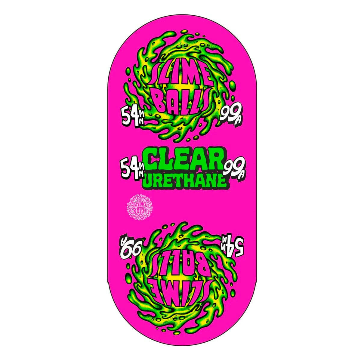 Slime Balls - Mirror Vomits Clear 54MM 99A Skateboard Wheels.
